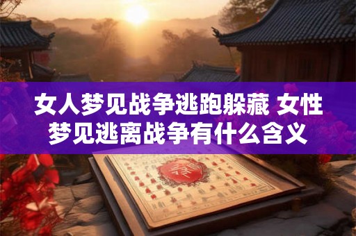 女人梦见战争逃跑躲藏 女性梦见逃离战争有什么含义 女人梦见战争逃跑躲藏 女性梦见逃离战争有什么含义