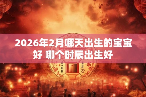 2026年2月哪天出生的宝宝好 哪个时辰出生好