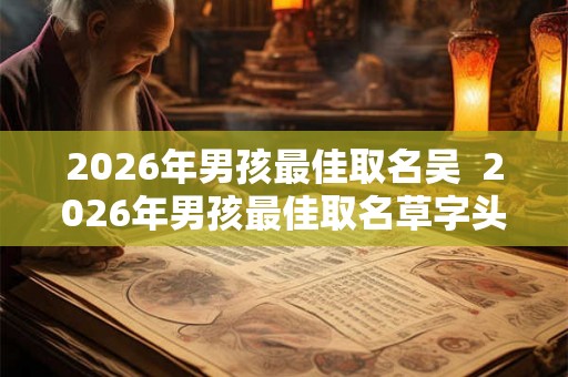 2026年男孩最佳取名吴  2026年男孩最佳取名草字头