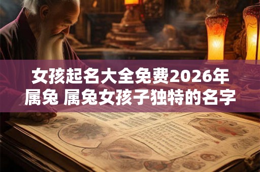 女孩起名大全免费2026年属兔 属兔女孩子独特的名字