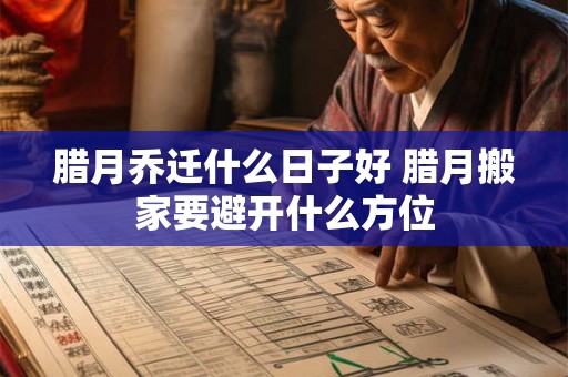腊月乔迁什么日子好 腊月搬家要避开什么方位 腊月乔迁什么日子好 腊月搬家要避开什么方位
