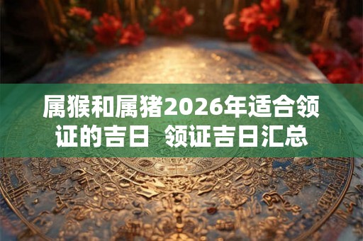 属猴和属猪2026年适合领证的吉日  领证吉日汇总