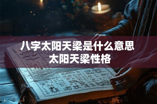 八字太阳天梁是什么意思  太阳天梁性格