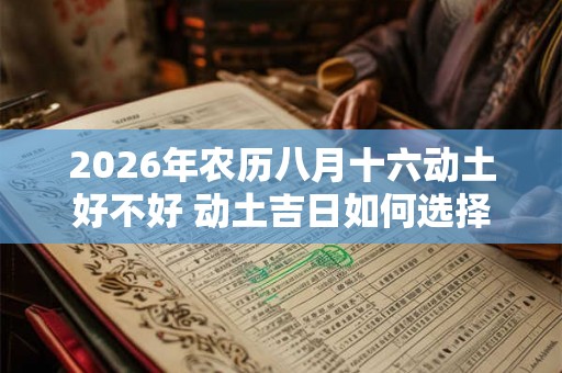 2026年农历八月十六动土好不好 动土吉日如何选择