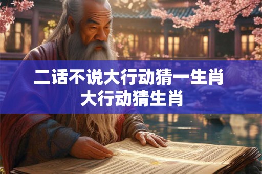 二话不说大行动猜一生肖 大行动猜生肖