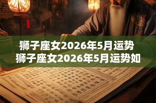 狮子座女2026年5月运势 狮子座女2026年5月运势如何