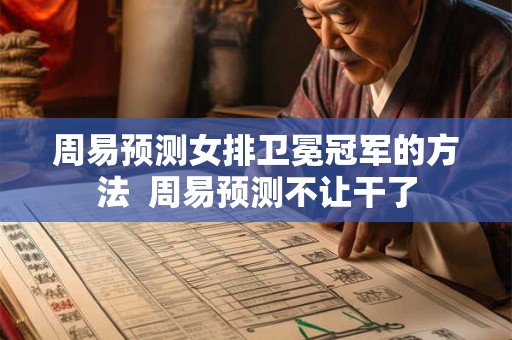 周易预测女排卫冕冠军的方法  周易预测不让干了