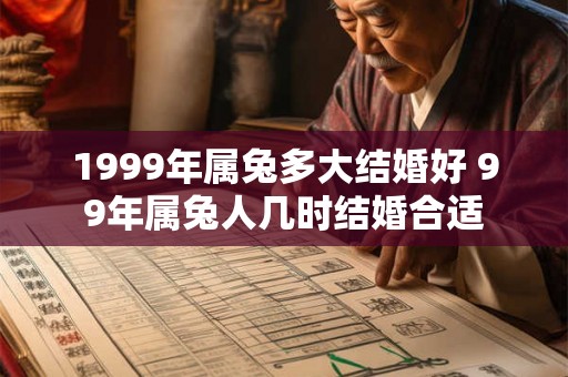 1999年属兔多大结婚好 99年属兔人几时结婚合适