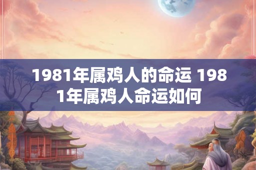1981年属鸡人的命运 1981年属鸡人命运如何