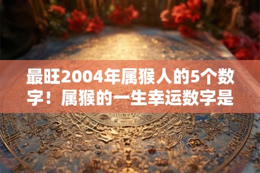 最旺2004年属猴人的5个数字！属猴的一生幸运数字是几