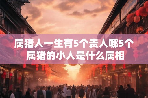 属猪人一生有5个贵人哪5个 属猪的小人是什么属相