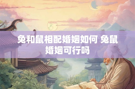兔和鼠相配婚姻如何 兔鼠婚姻可行吗