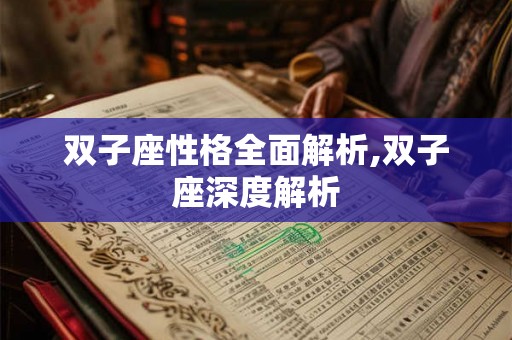 双子座性格全面解析,双子座深度解析 双子座性格全面解析,双子座深度解析