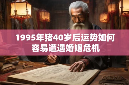 1995年猪40岁后运势如何 容易遭遇婚姻危机