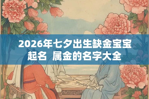 2026年七夕出生缺金宝宝起名  属金的名字大全