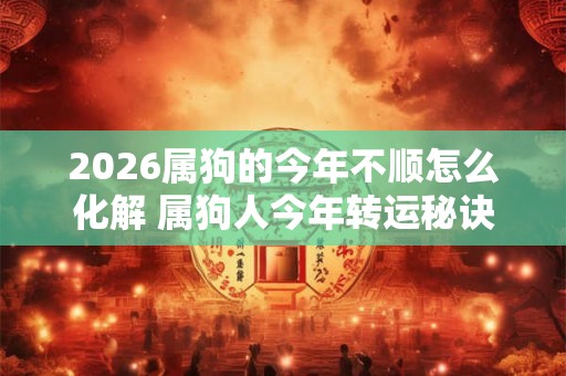 2026属狗的今年不顺怎么化解 属狗人今年转运秘诀