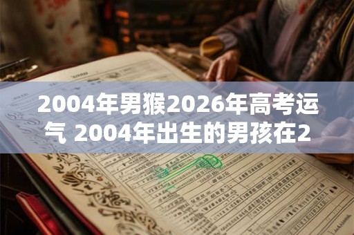2004年男猴2026年高考运气 2004年出生的男孩在2026年高考会有运气吗 2004年男猴2026年高考运气 2004年出生的男孩在2026年高考会有运气吗
