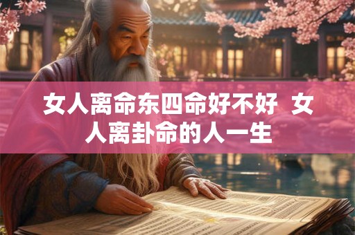 女人离命东四命好不好 女人离卦命的人一生 女人离命东四命好不好 女人离卦命的人一生