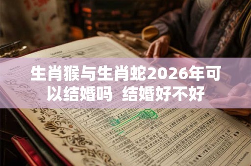 生肖猴与生肖蛇2026年可以结婚吗  结婚好不好