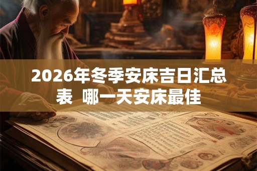 2026年冬季安床吉日汇总表  哪一天安床最佳