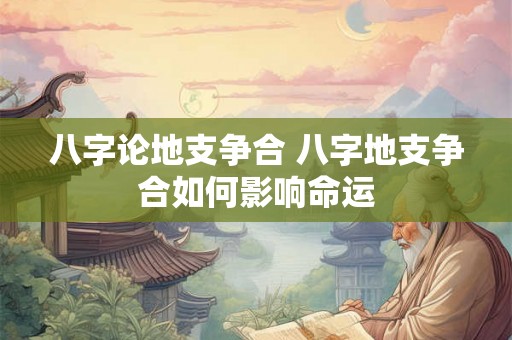八字论地支争合 八字地支争合如何影响命运