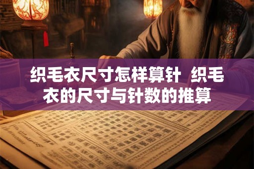 织毛衣尺寸怎样算针  织毛衣的尺寸与针数的推算