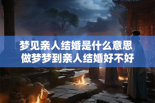 梦见亲人结婚是什么意思 做梦梦到亲人结婚好不好