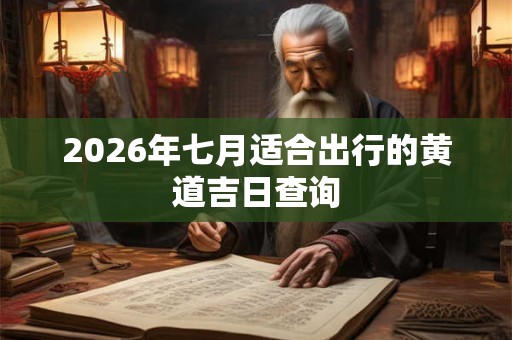 2026年七月适合出行的黄道吉日查询