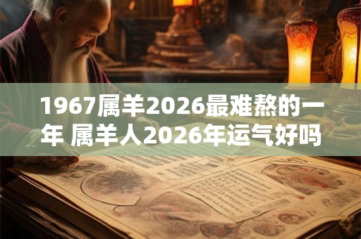 1967属羊2026最难熬的一年 属羊人2026年运气好吗 1967属羊2026最难熬的一年 属羊人2026年运气好吗