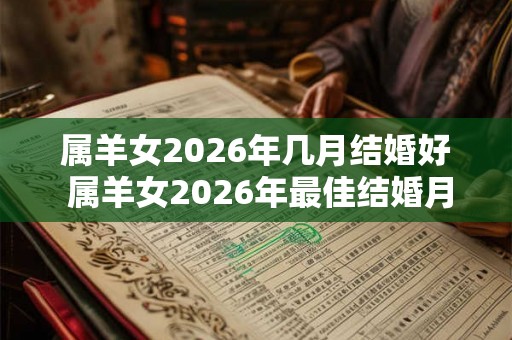 属羊女2026年几月结婚好 属羊女2026年最佳结婚月