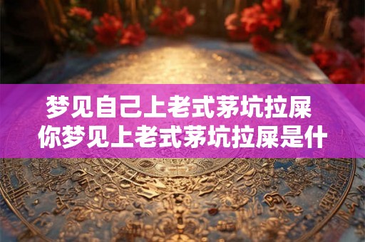 梦见自己上老式茅坑拉屎 你梦见上老式茅坑拉屎是什么预示