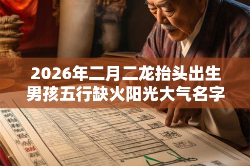 2026年二月二龙抬头出生男孩五行缺火阳光大气名字