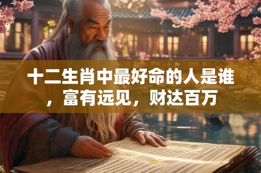 十二生肖中最好命的人是谁,富有远见,财达百万 十二生肖中最好命的人是谁,富有远见,财达百万