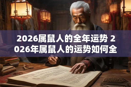 2026属鼠人的全年运势 2026年属鼠人的运势如何全年运势如何推算