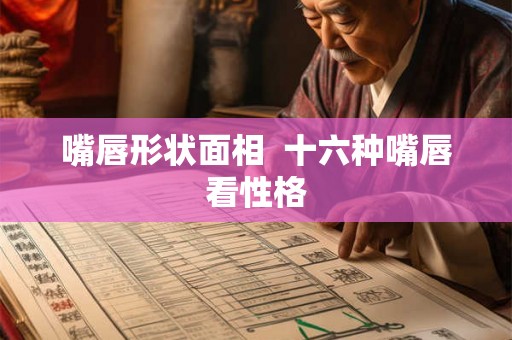 嘴唇形状面相  十六种嘴唇看性格
