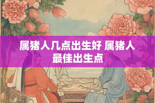 属猪人几点出生好 属猪人最佳出生点