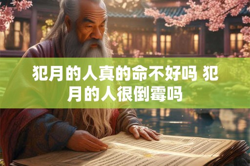 犯月的人真的命不好吗 犯月的人很倒霉吗
