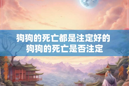 狗狗的死亡都是注定好的 狗狗的死亡是否注定
