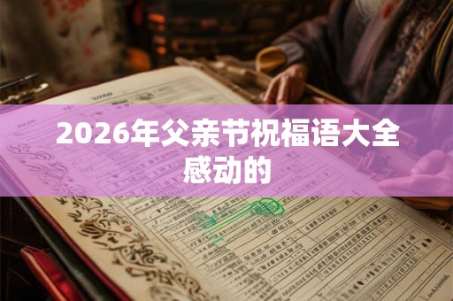 2026年父亲节祝福语大全感动的