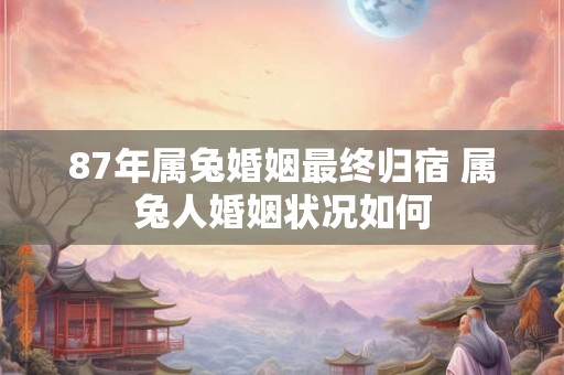 87年属兔婚姻最终归宿 属兔人婚姻状况如何