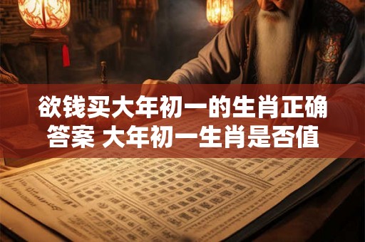 欲钱买大年初一的生肖正确答案 大年初一生肖是否值得花钱购买知道正确答案