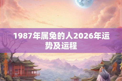 1987年属兔的人2026年运势及运程