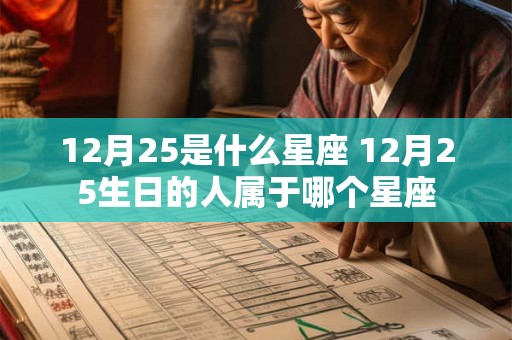 12月25是什么星座 12月25生日的人属于哪个星座