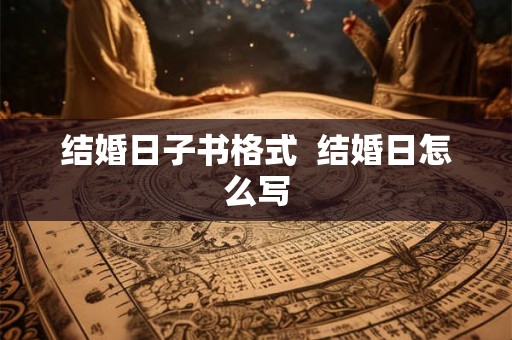 结婚日子书格式  结婚日怎么写