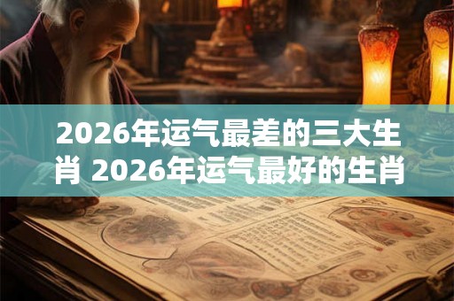 2026年运气最差的三大生肖 2026年运气最好的生肖