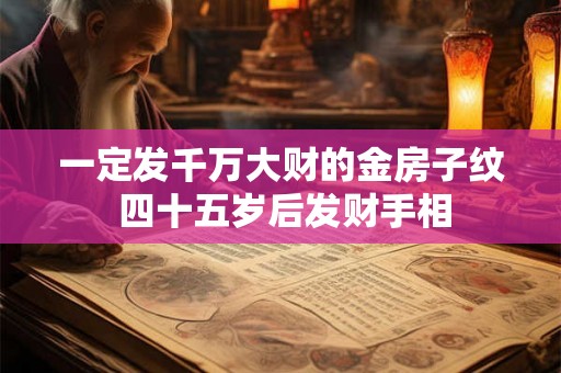 一定发千万大财的金房子纹 四十五岁后发财手相