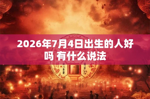 2026年7月4日出生的人好吗 有什么说法 2026年7月4日出生的人好吗 有什么说法