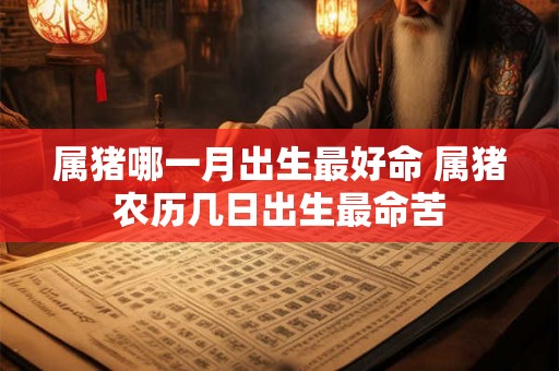 属猪哪一月出生最好命 属猪农历几日出生最命苦 属猪哪一月出生最好命 属猪农历几日出生最命苦