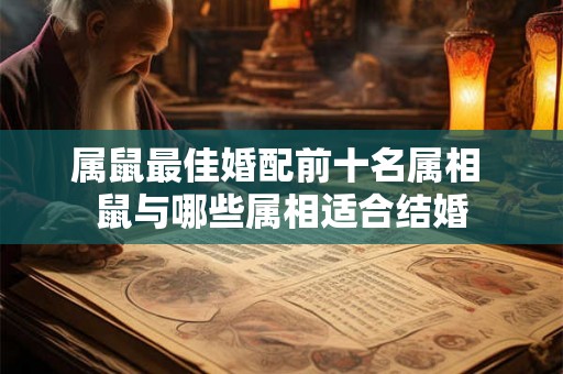 属鼠最佳婚配前十名属相 鼠与哪些属相适合结婚