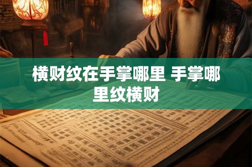 横财纹在手掌哪里 手掌哪里纹横财
